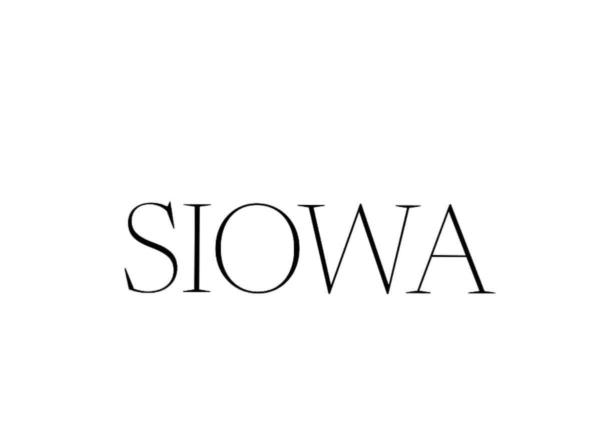 Black text 'SIOWA' on a white background