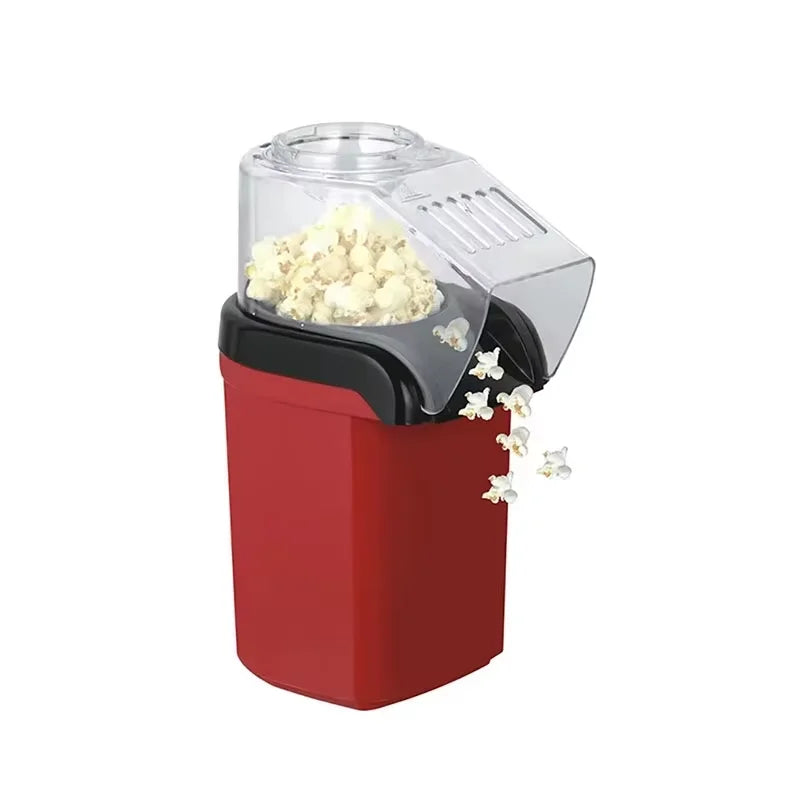 Premium Popcorn Maker Mini Hot Air Corn Popper Quick Fast Heating Stylish Compact Home Snack Machine for Movie Night or Parties